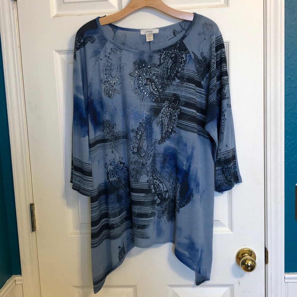 Size 1X CJ Banks 3/4 sleeve blouse